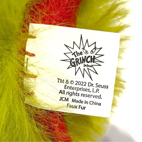 The Grinch Who Stole Christmas Dr Seuss Santa Hat Hair Headband Costume Red Fur - Picture 7 of 7